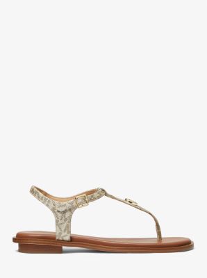 Mallory Metallic Logo T-Strap Sandal image number 1