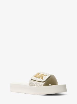 Logo Platform Slide Sandal Michael Kors