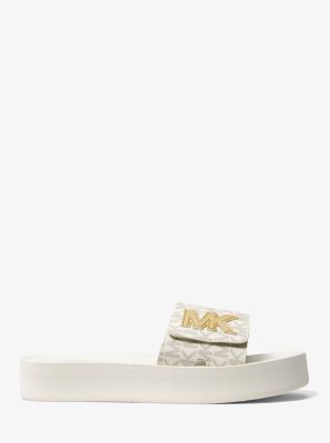 Logo Platform Slide Sandal