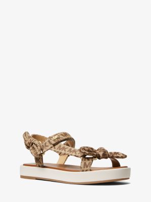 Phoebe Logo Jacquard Bow Sandal image number 0