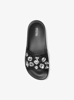 Tyra embellished sale slide sandal