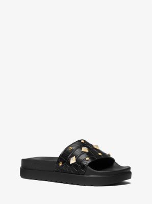 michael michael kors irving crocodile embossed leather sneaker