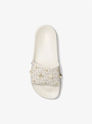 Michael kors tyra hot sale embellished slide sandal