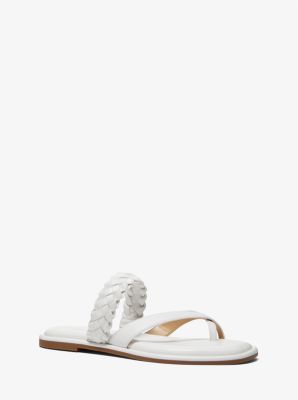 Alba Braided Faux Leather Slide Sandal