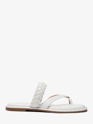 Alba Braided Faux Leather Slide Sandal