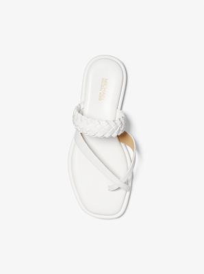 Alba Braided Faux Leather Slide Sandal