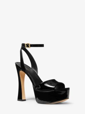 michael kors tara floral embellished leather platform sandal