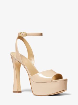 Michaelkors Jensen Patent Leather Platform Sandal,PENNY