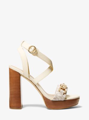 Kailey Embellished Logo and Leather Platform Sandal image number 1