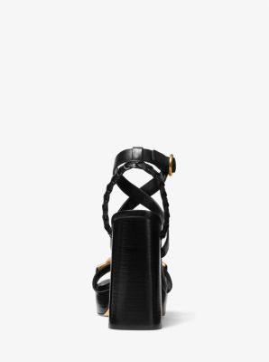 Kailey Embellished Leather Platform Sandal image number 2