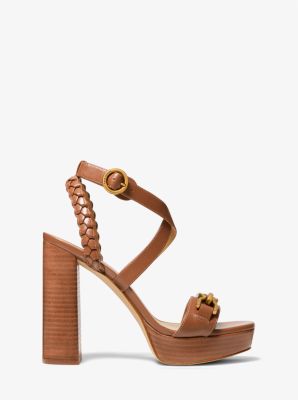 Kailey Embellished Leather Platform Sandal | Michael Kors [US]