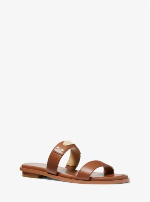 Michael kors ellen sale leather slide sandal