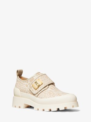 Mocas&iacute;n Padma en jacquard con estampado de animales in CAMEL MULTICOLOR | Michael Kors