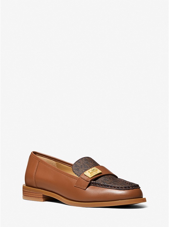 michaelkors.co.uk | Padma Logo and Leather Loafer
