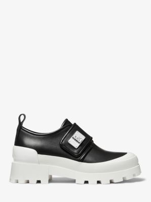 Padma Leather Loafer in BLACK/WHITE | Michael Kors