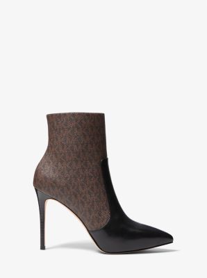 Michael kors april leather and knit boot on sale