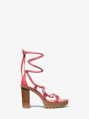 Vero Leather Platform Sandal in DAHLIA | Michael Kors