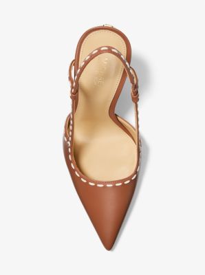 Alora Hand-Stitched Leather Slingback Pump image number 3