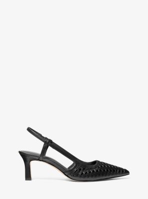 Alora Hand-Woven Leather Slingback Pump