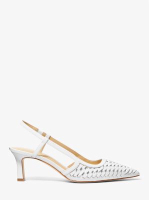 Alora Hand-Woven Leather Slingback Pump