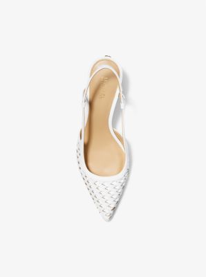 Alora Hand-Woven Leather Slingback Pump