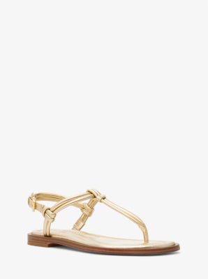 Astra Metallic Leather T-Strap Sandal image number 0