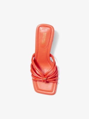 Astra Leather Mule in OPTIC ORANGE | Michael Kors