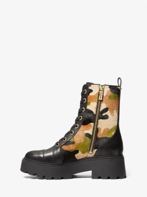 Blake Camouflage Print Calf Hair Combat Boot image number 2