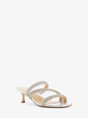 Celia Embellished Metallic Kitten Sandal image number 0