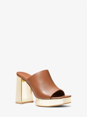 Celeste Leather Platform Mule image number 0