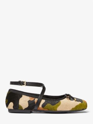 Collette Camouflage Print Calf Hair Ballet Flat image number 1