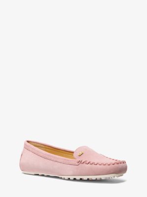 Michael Kors Eve Suede Moccasin In Pink