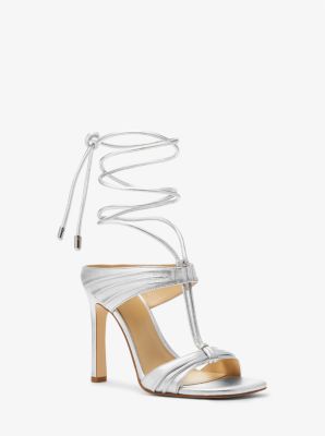 Gabriella Metallic Leather Lace-Up Sandal image number 0