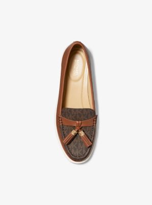 Loafer Kiernan aus Leder und Signature-Logostoff image number 2