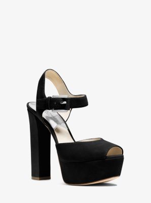 Michael kors store suede platform sandals