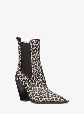 Leni Leopard Print Calf Hair Boot