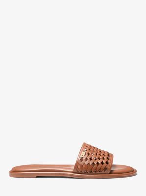 Saylor Hand-Woven Leather Slide Sandal image number 1