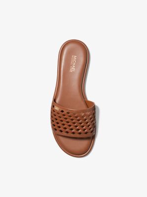 Saylor Hand-Woven Leather Slide Sandal image number 2