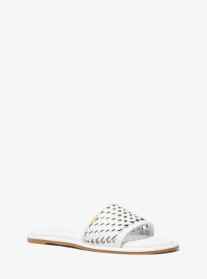 Saylor Hand-Woven Leather Slide Sandal image number 0