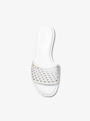 Saylor Hand-Woven Leather Slide Sandal image number 2