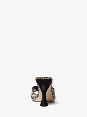 Haisley Snake Embossed Leather Sandal