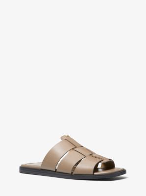 Sandalo slide Indy in pelle