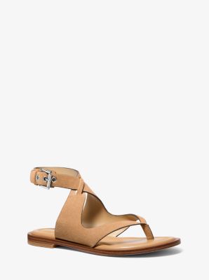 Sandale &agrave; lani&egrave;res Irene en daim