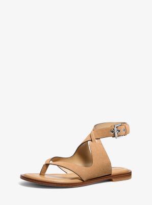 Sandale &agrave; lani&egrave;res Irene en daim