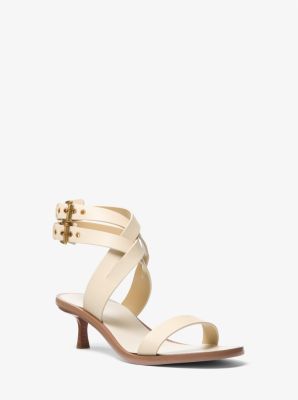 Irene Leather Kitten Heel Sandal