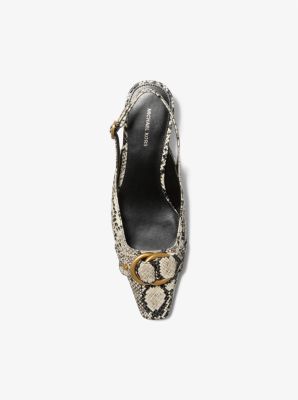 Escarpin à bride arrière Jaden en cuir gaufré à motif de serpent