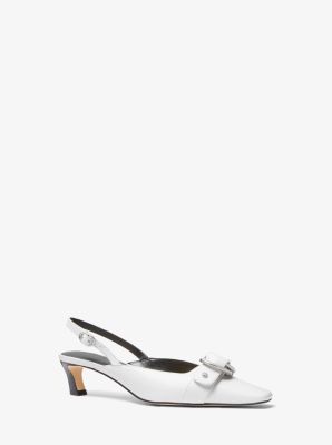 MK Slingpumps Jaden Aus Leder - Weiss