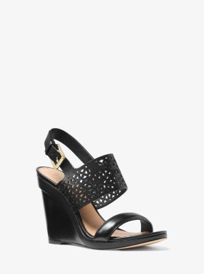 Sonya Perforated-Leather Wedge | Michael Kors