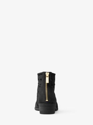 Uma Perforated Suede Ankle Boot