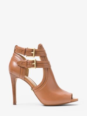 Michael kors blaze open toe bootie hot sale suede